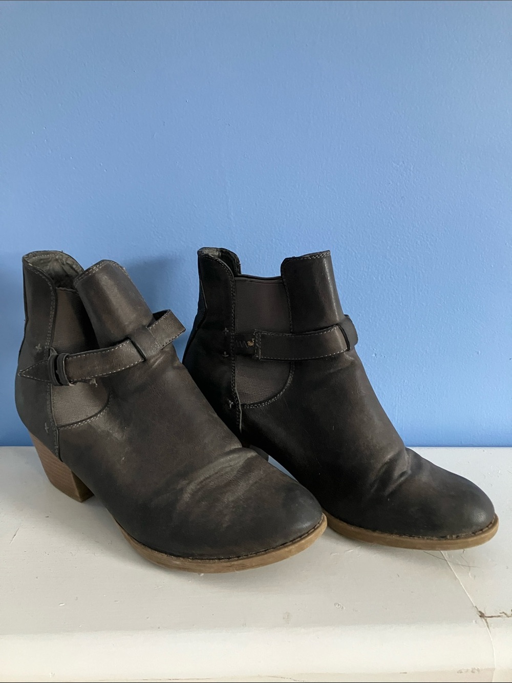 Rampage Women’s Dark Brown Heeled Booties - 8